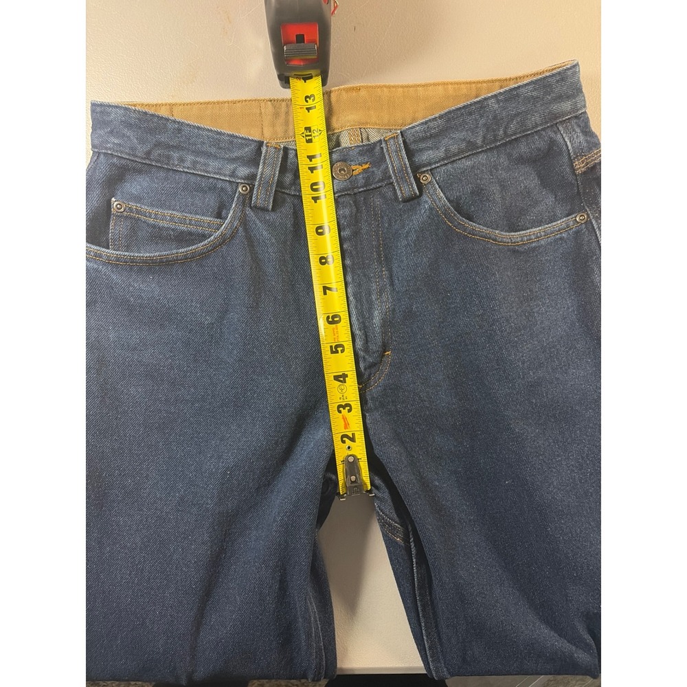 Duluth Trading Co Relaxed Fit Jeans Mens 32x34 Dark Wash Blue 100% Cotton Denim - Picture 4 of 8